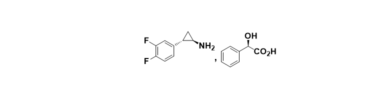 (1R,2S)-2-(3,4-二氟苯基)环丙胺 (R)-扁桃酸盐